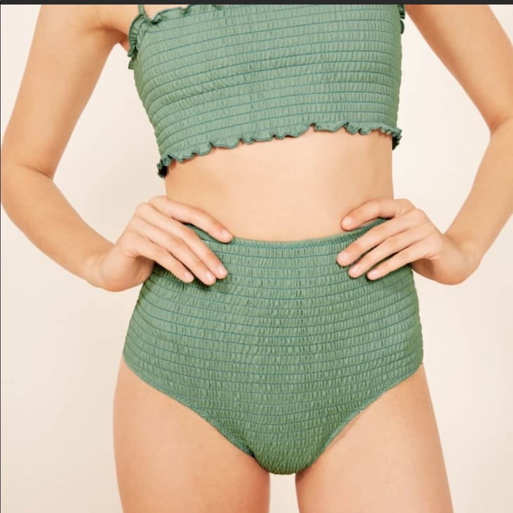 Reformation Greta Sea Foam Bikini Bottoms
